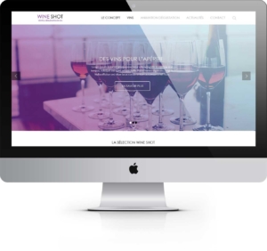 Wine Shot Création site catalogue