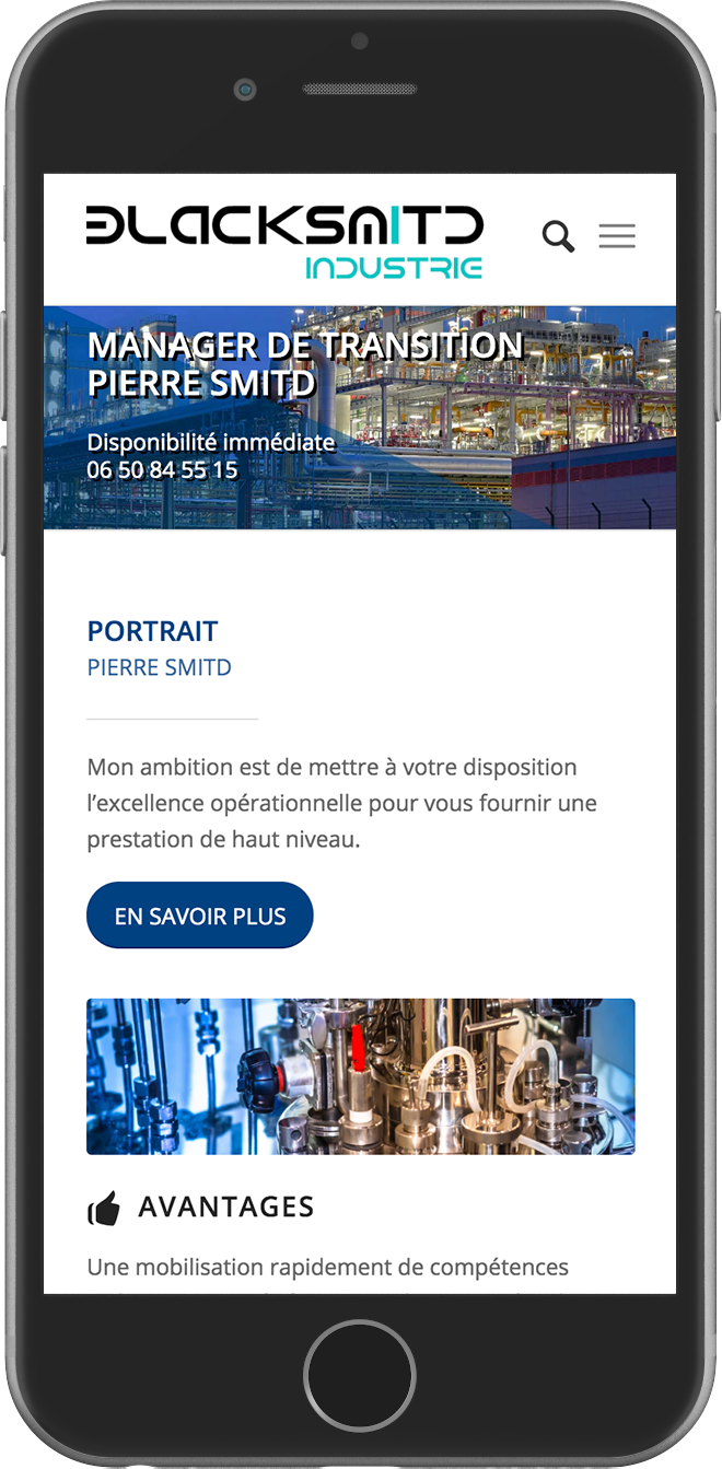 Blacksmitd Industrie - Refonte de site internet responsive